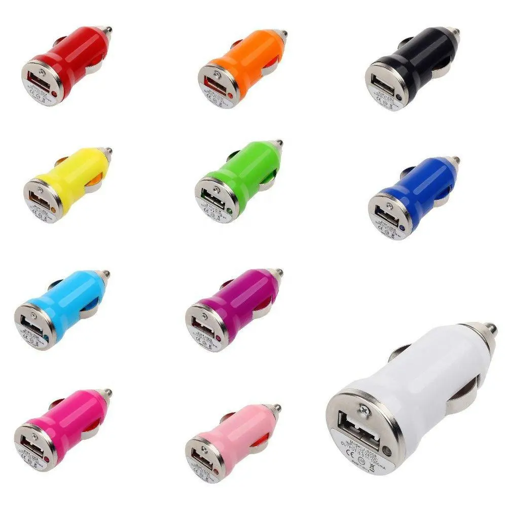 Bullet 5V 1A Mini USB Car Phone Charger Socket Fast Charge for iPhone Samsung S8 Xiaomi Huawei Mobile Charger Usb Adapter