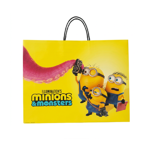 Yellow Cartoon <strong>Minion</strong> Style Paper Bag Coated Art Paper Paper Rope Handle Kids Gift Toy Merchandise Holiday Present Packaging - Product Image 4