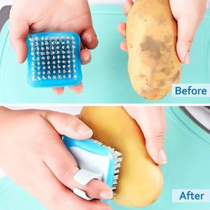 <b>Vegetable</b> Potato Scrubber <b>Brush</b> with Flexible Nylon Bristles Portable Eco-Friendly Kitchen Tool for Fruits and <b>Vegetables</b> - Product Image 3