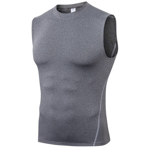 Logo personalizzato Muscle Building allenamento gilet pesi palestra compressione poliestere allenamento <span class=keywords><strong>canotta</strong></span> per gli uomini - Product Image 6