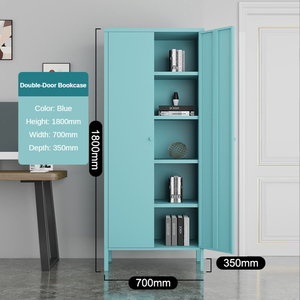 Tủ sách thép cửa đơn hiện đại nhẹ với thiết kế bền chắc lớp phủ thân thiện với môi trường cho trường học sử dụng phòng ăn - Product Image 5