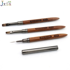 Jiexia Nuevo Pincel Plano <span class=keywords><strong>de</strong></span> Gel para <span class=keywords><strong>Manicura</strong></span> y Arte <span class=keywords><strong>de</strong></span> Uñas <span class=keywords><strong>con</strong></span> Mango <span class=keywords><strong>de</strong></span> Madera <span class=keywords><strong>de</strong></span> Sándalo y Palisandro <span class=keywords><strong>de</strong></span> Alta Calidad para Salón - Product Image 5