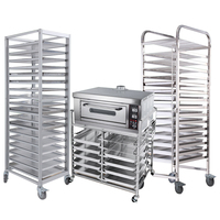 Troli Rak Loyang Pendingin Roti Anti Karat Stainless Steel Multi Layer untuk Dapur Komersial Haoxin