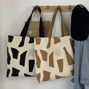 I-0166 Factory Large Reusable Canvas <b>Tote</b> <b>Bag</b> Custom Printed New Design Fashionable Recyclable Shopping <b>Bag</b> for Summer Winter - Product Image 6