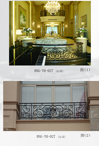 Handmade rèn sắt trong nhà ngoài trời lan can mạ kẽm nóng tráng điện trang trí trang trí ban công lan can - Product Image 2