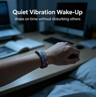 Bracelet LED à vibration silencieuse, en silicone, avec suivi des calories, compteur de pas, affichage de l'heure et de la date, montre de fitness pour hommes et femmes