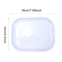 Plateau à rouler en étain blanc 18*14CM avec logo personnalisé, ensemble plateau à herbes pour fumer avec couvercle magnétique, écologique
