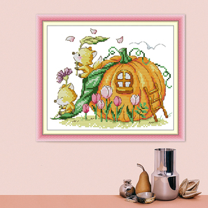 Kit de broderie au point de croix NKF en gros, écologique, à faire soi-même, avec impression de dessins animés HD, sur <span class=keywords><strong>toile</strong></span>, pour décoration intérieure, 16CT <span class=keywords><strong>Aida</strong></span>, vêtements - Product Image 2