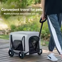 Carrito de Paseo Manual para Mascotas Pequeñas, Ligero y Portátil, para Perros y Gatos, para Paseos Diarios al Aire Libre, Viajes Cortos