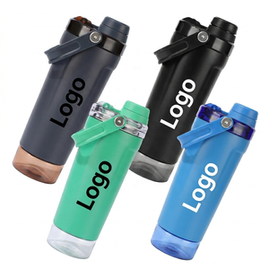 Botella de Agua Deportiva Portátil de 20oz, Vaso Mezclador Aislado de Acero Inoxidable <span class=keywords><strong>para</strong></span> Suplementos, Botella Deportiva <span class=keywords><strong>para</strong></span> Viajes y Actividades al Aire Libre, Lista <span class=keywords><strong>para</strong></span> Enviar - Product Image 2