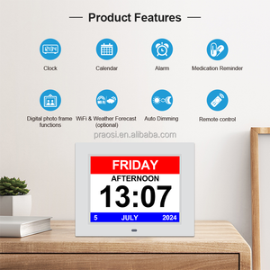 Hot bán 7 8 10 12 13 14 15 inch hiển thị lớn + âm lượng lớn + Tự động mờ mất trí nhớ ngày đồng hồ với thuốc nhắc nhở - Product Image 5