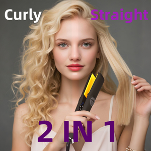 Bán buôn Titan hồng ngoại MCH tóc Irons 2 trong 1 rộng tấm phẳng sắt chuyên nghiệp di động một bước uốn tóc ép tóc - Product Image 3