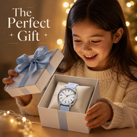 Montre analogique minimaliste pour enfants, montre-bracelet en silicone bleu clair pour étudiants avec fonction d'apprentissage de l'heure, cadeau pour garçons et filles