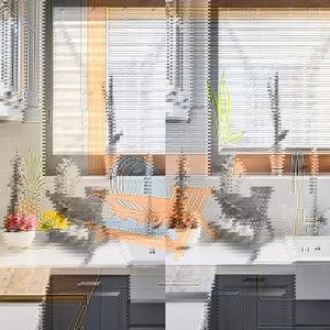 ชั้นวางจานไม้ไผ่พับได้สองชั้นสำหรับเก็บจานและตะเกียบในครัว - Product Image 3