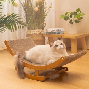 Rascador para gatos 2025 con cama vibratoria, cartón corrugado, madera, resistente a los arañazos, juguete para eliminar la <span class=keywords><strong>caspa</strong></span>, arañazos para gatos - Product Image 1