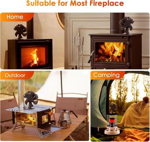 Ventilador <span class=keywords><strong>de</strong></span> Chimenea Ecológico <span class=keywords><strong>de</strong></span> 6 Aspas <span class=keywords><strong>de</strong></span> Acero Moderno, Accionado por Calor, Sin Electricidad, <span class=keywords><strong>con</strong></span> Termómetro Magnético para Estufas <span class=keywords><strong>de</strong></span> <span class=keywords><strong>Leña</strong></span>/Gas - Product Image 6