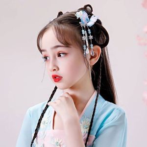 Pinces à cheveux à franges florales de style chinois, élégantes et exquises, avec pampilles en pétales de papillon, pour filles, bijoux Hanfu, accessoires pour cheveux - Product Image 5