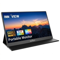 Moniteur portable IPS 15,6 pouces 60Hz avec traitement d'image HDR, étui de protection en cuir PU anti-rayures, interface Type C