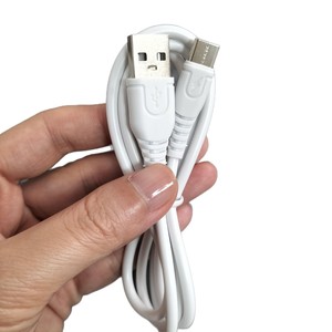 Cable de datos de carga rápida 6A en forma de U con adaptador USB para teléfonos Apple y Android, blindaje trenzado de PVC blanco - Product Image 5