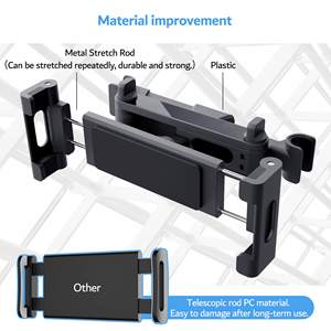 Supporto per Tablet e Auto Ricaricabile con Rotazione a 360° e Distanza Regolabile, Montaggio su Poggiatesta per Bambini - Product Image 4