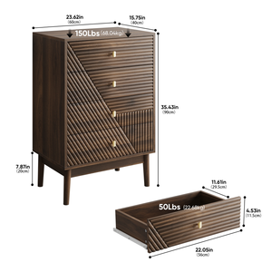Commode moderne en bois avec tiroirs pour chambre à coucher ou couloir - Product Image 6
