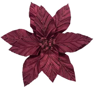 Nuovo tipo di fiori regalo di natale artificiali per la decorazione Online