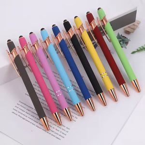 Promotional Cheapest Aluminum Ballpoint <b>Stylus</b> Pen With Soft Rubber Touch Screens Cheap Custom Logo for Mobile <b>Phone</b> Ball Point - Product Image 3