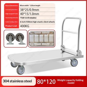 <span class=keywords><strong>Chariot</strong></span> à main pliable en acier inoxydable ATS, capacité 330 lb, pour entrepôt et bureau – Offre spéciale - Product Image 5