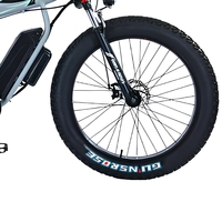 Vélo de montagne électrique 48V, 26 x 4,0 pouces, batterie lithium, moteur roue arrière, frein à disque, pour adultes