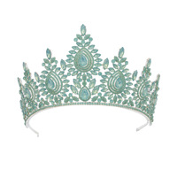 Couronne de cristal de luxe pour femmes |   Accessoires de cheveux pour mariée et concours de beauté |   Coiffe en strass haut de gamme
