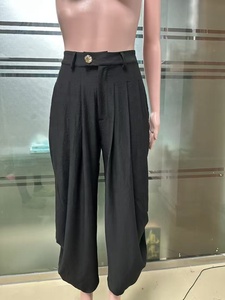 Ropa de Entrenamiento Chic 2025 <span class=keywords><strong>Pantalones</strong></span> Harem <span class=keywords><strong>Cargo</strong></span> Modernos de Otoño con Diseño Fruncido <span class=keywords><strong>Pantalones</strong></span> Casuales Estilo Urbano para Mujer - Product Image 2