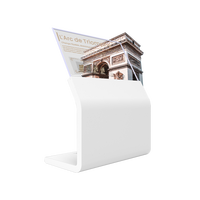 Monitor Layar Vertikal OLED Transparan 55-inci Terminal Tampilan Informasi OLED Transparan