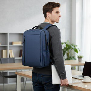 Minimalist Slim Business Laptop <strong>Backpack</strong> USB <strong>Charging</strong> Port Waterproof Anti-Theft Large 15.6 Inch Computer <strong>Backpack</strong> Unisex - Product Image 4