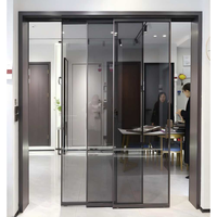 Porte coulissante en aluminium / Porte coulissante à rupture de pont thermique en alliage d'aluminium pour chambre et balcon, anti-UV, norme AS2047