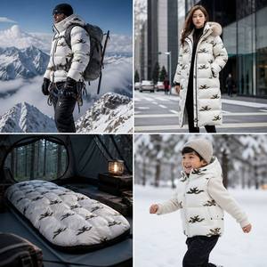 Waterproof Seamless Ultrasonic Quilted Fabric for Down Jackets Lightweight Polyester Winter <strong>Coat</strong> Material - Product Image 4