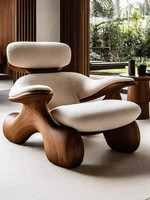Fauteuil inclinable moderne en bois massif de style chinois antique, chaise de loisirs créative et confortable de forme spéciale pour l'ameublement de la maison