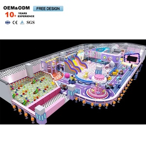 200 400 600 800 Pastel <b>Candy</b> Theme Playhouse Set Commercial Children Play Area Soft Equipment Kids Indoor Playground - Product Image 1