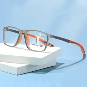 2023 New design TR90 frame sports style varifocal lenses anti blue light reading and myopia both reading glasses for men