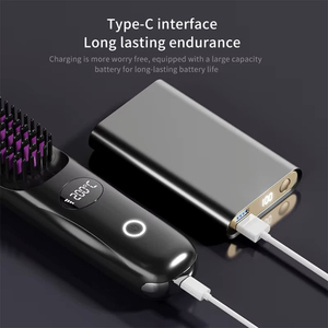 Mini lisseur et brosse à boucler ionique sans fil 2026, peigne lisseur alimenté par batterie - Product Image 6