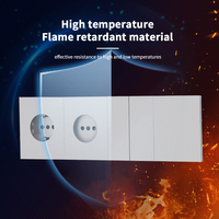 Qualité usine argent norme ue européenne facile à installer antistatique mur électrique lumière tactile bouton poussoir prises et interrupteurs
