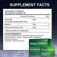 Bandelettes de sommeil orales personnalisables OEM Supplément de mélatonine pour enfants et adultes pour un bon sommeil 30 bandelettes emballées individuellement