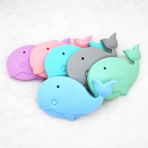 Promotion Collier de dentition en silicone de qualité alimentaire sans BPA, motif baleine de dessin animé, à faire soi-même, pour bébés, cadeau mignon pour la fête prénatale des nourrissons - Product Image 3