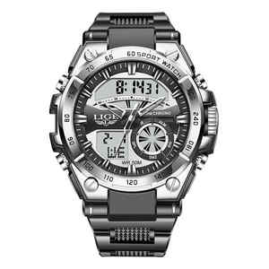 <span class=keywords><strong>Lige</strong></span> LG8971 <span class=keywords><strong>Reloj</strong></span> de diseño de lujo de moda Casual cronógrafo para hombre resistente a los golpes 5Bar correa de silicona natural pura relojes luminosos - Product Image 6