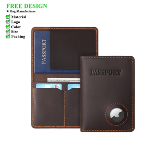 Nueva Funda Multifuncional para Pasaporte con Ranura para <span class=keywords><strong>AirTag</strong></span> para Rastreo, Porta Pasaportes, Cartera para Pasaportes - Product Image 1