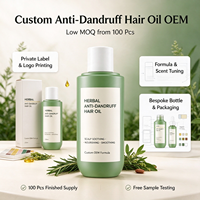 Minyak Rambut Herbal Anti-Ketombe, Menghaluskan, Membersihkan Kulit Kepala, Menghilangkan Ketombe, Meredakan Gatal, Melembapkan, Menutrisi Rambut