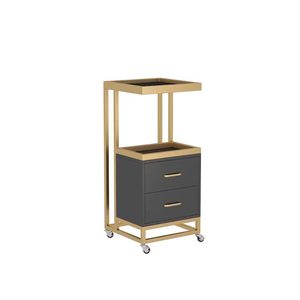 Chariot de rangement mobile pour instruments de beauté de bureau, spécialisé pour salons, avec support pour appareil à micro-bulles - Product Image 4