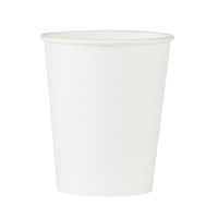 Gobelets en papier jetables biodégradables à paroi simple, revêtement PE de qualité alimentaire, blanc pur, plusieurs tailles, pour boissons froides et chaudes, écologiques