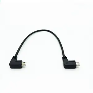 Kabel Data 15CM 20CM USB 2.0 90 Derajat Micro USB 5 Pin Sudut Kanan Kabel USB Mikro 5 Pin