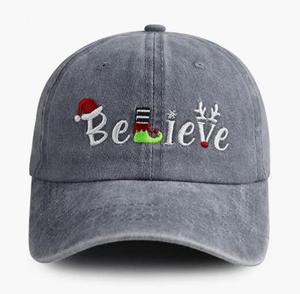 Cappelli di buon natale per uomo donna, berretto da Baseball natalizio ricamato in cotone con regolazione divertente - Product Image 2