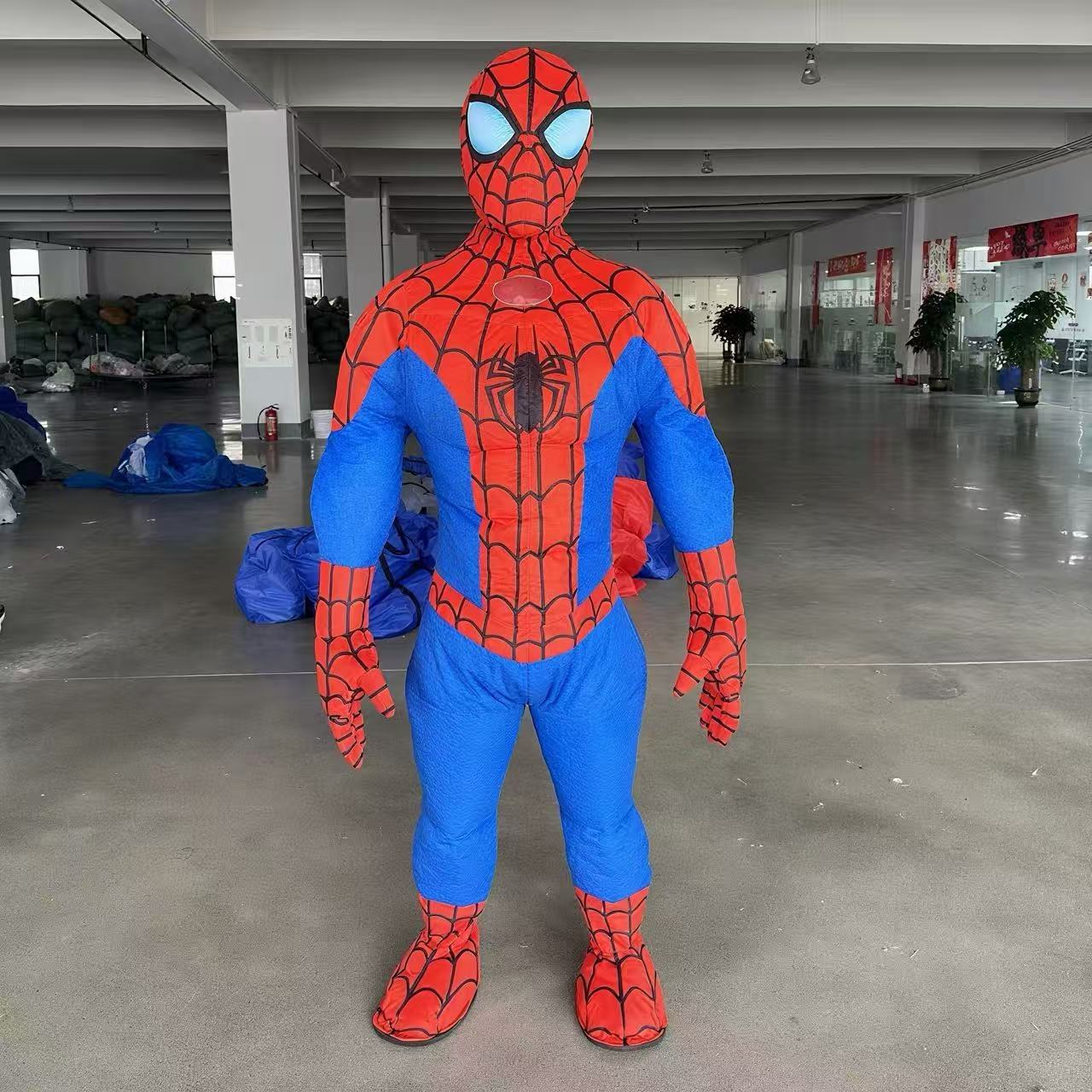 Spider Man Costume Adult - Red Blue Polyester Jumpsuit, image size:1280x1280